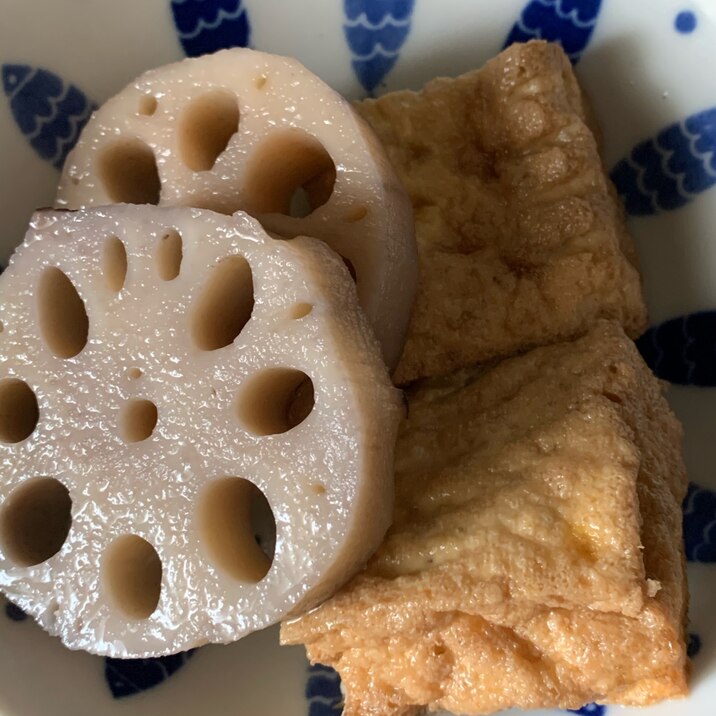 れんこんと厚揚げの煮物